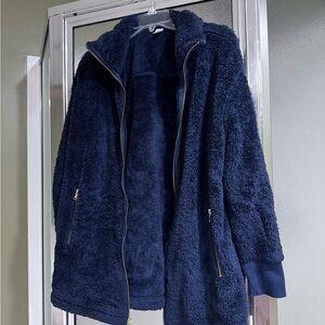 Size M Old Navy Deep Blue Teddy Jacket